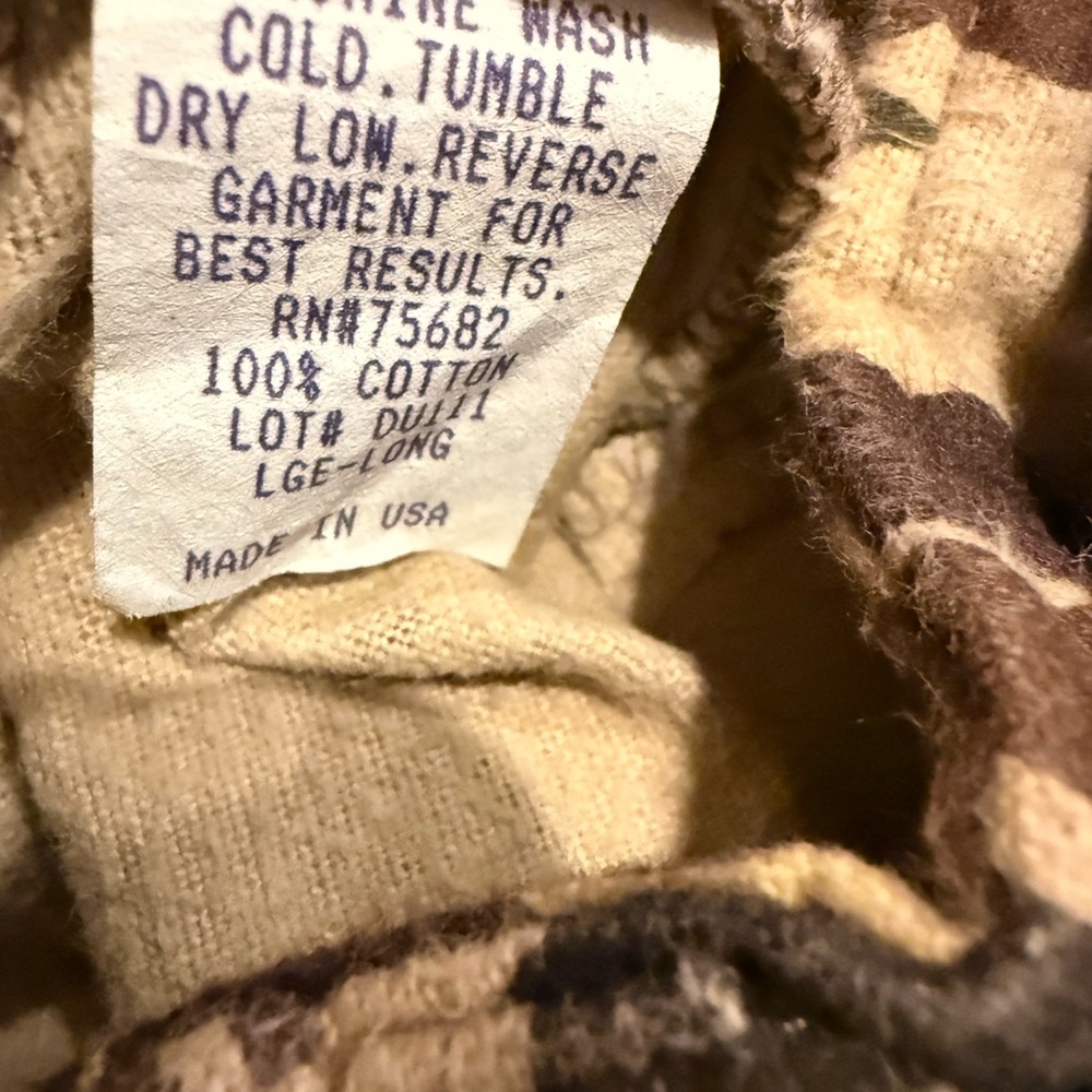 RARE!  Vintage Ducks Unlimited RATTLERS, heavy 100% Cotton Flannel Hunting Pants - Picture 4 of 7